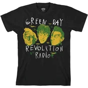 Green Day Majica Scribble Mask Unisex Black L