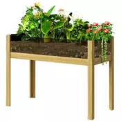 Homestar Dvignjena vrtna greda 110x50x80 cm naravno lesena