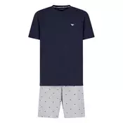 Emporio Armani Kratka pižama modra