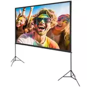 VEVOR Projekcijsko platno s stojalom 3450x650x2286 mm belo