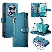 GS Ovitek za Xiaomi Redmi Note 15 Pro Plus 5G/Poco M8 Pro 5G, denarnica z zadrgo, moder
