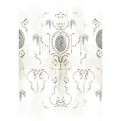Casa Padrino luxury baroque non-woven wallpaper white/multicolored/gold - Baroque style living room wallpaper with elegant pattern - Wallpaper baroque style - Baroque wall decoration