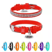 Ovratnica s kristalčki 19-25cm modra