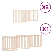 Ograda za pse z vrati zložljiva 15 panelov 750 cm topolovina - vidaXL - Rjava - 22.7 - 50 x 60 x 2 cm - 2025-vidaXL