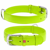 WAUDOG ravna zelena usnjena ovratnica za pse, zelena 18-21 cm, širina: 9 mm