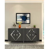 HANAH HOME Komoda Domino KB150 Anthracite Silver