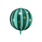 shumee Okrogel folijski balon, krogla, krogla z zvezdicami, 75 cm, zelen