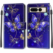 Infostyle Preklopna torbica Metulj za Google Pixel 7 Pro – modra