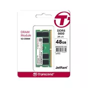 Transcend JetRam JM5600ASE-48G memory module 48 GB DDR5 262-pin SO-DIMM