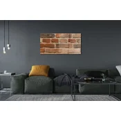 tulup.si Slika na akrilnem steklu Zid kamen 125x50 cm 4 obešalnika