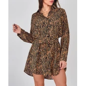 Resti womens mini dress in ala zebra pattern