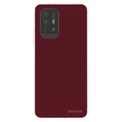 Silikonski prozorni ovitek za OPPO A94 5G - Burgundy red