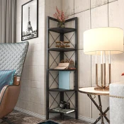 Hanah Home Polica 30,5x160x33cm Crna