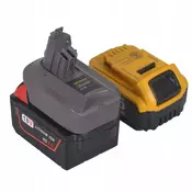 OEM Adapter za Baterijo Dewalt/Milwaukee – Nadomestni Del za Dyson V6–V8 Sesalnik | Črn, Zaščita