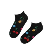 Sokisahtel Nogavice low-cut socks with colored cherries češnjevo rdeča