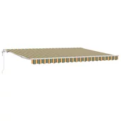 Elektricna retraktabilna tenda Zelena i žuta 450 × 350 cm
