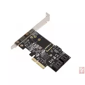 E-Green PCI-Express kontroler 5-port SATA III int. Kartica, JMB585 Chipset
