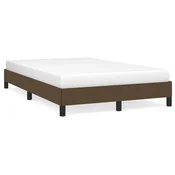 Vidaxl Posteljni okvir brez vzmetnice temno rjava 120x190 cm blago