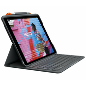 Logitech Slim Folio für iPad 7. Generation, Tastatur-Case mit Bluetooth