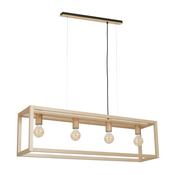 Luster na sajli LEGNO 4xE27/60W/230V