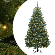 Vidaxl Umestno božično drevo med 300 LED Zelena 180 cm PVC in kovina
