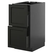 METOD / KNIVSHULT Pod.element, 2fronta/2vis.fioke, Crnosiva/Lerhyttan crno bajcovano, 40x60 cm