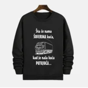 MAFIMI Muški duks Šta ce nama Šoferima kuca, Crni