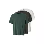 Abercrombie & Fitch Majica  temno rjava / temno zelena / bela