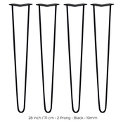 MONSTER 4 x 28 sponke za lase - 2 kraka - 10 mm - črne, (5000151850)