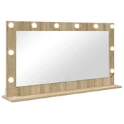 Vidaxl Ogledalo za toaletno mizico Sonoma hrast 100 x 55 x 18 cm