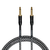 Cascha kitarski kabel Professional Line Guitar Cable, Straight, Tweed Black 6m