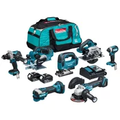 MAKITA akumulatorski komplet LXT 18V DLX7019TX1, 11-delni