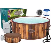 Jacuzzi na napuhavanje Bestway 180*66cm - detalj drvo