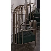 Casa Padrino luxury armchair dark green/gold 78 x 78 x H. 156 cm - Living room armchair - Hotel armchair - Living room furniture - Hotel furniture - Luxury furniture