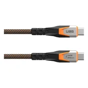URBAN Urban Armor Gear USB-C kabel, 0.75m, črn/oranžen