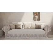 Casa Padrino luxury 3 seater garden sofa cream/beige/white/brown 258 cm