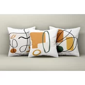 Aberto Design Set dekorativnih jastucnica Asr_plw25-15, 43x43 cm, 3 komada, Šarena