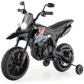 Northix Električni otroški motocikel s kolesi za trening, glasbo, 12 V baterija