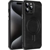 GS Magnetni ovitek za iPhone 15 Pro, za MagSafe, črn