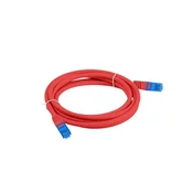 LANBERG patch kabel S/FTP Cat.6a, 0.5 m, rdeč LSZH