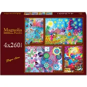 Magnolia - Puzzle 4x260 Megan Aroon: Neskončna zgodba, Artlandia, Doba žensk, Grand Canyon - 260 kosov