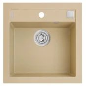 Granitno pomivalno korito Alveus Formic 20/55 bež 520x510 mm + sifon