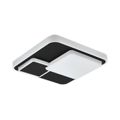 Eglo 75667 - LED stropna svetiljka LEPRESO LED/19,5W/230V 38,5x38,5 cm crna