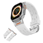 Pašček za Apple Watch 1 2 3 4 5 6 7 8 9 SE 38MM 40MM 41MM bel pašček močan