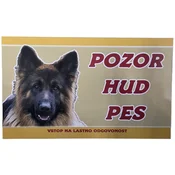 Tabla pozor hud pes vstop na lastno odgovornost - Nemški ovčar - Krtače, glavniki,.. - Krtače, glavniki in krtače - Krtače, glavniki in rokavice