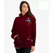 FELPA con CAPPUCCIO SPACE duks granat bordo L
