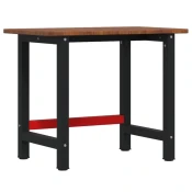 Radni stol tamnosmedi 100x60x81,5 cm od hrastovine pravokutni
