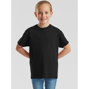 Black T-shirt for Children Original Fruit of the Loom