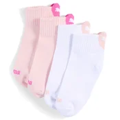 Puma Cushioned Heart Logo Quarter Socks Youth (2-pack), Pink, Size 27-30, Shop