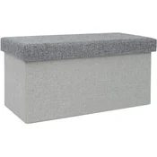 MHOME tabure poliester, 60x30x30cm, siva